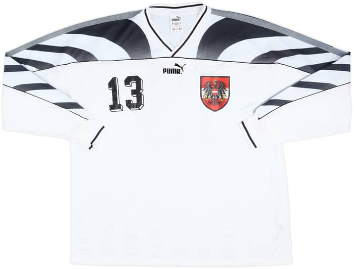 1995-96 Austria Match Issue Home L/S Shirt #13