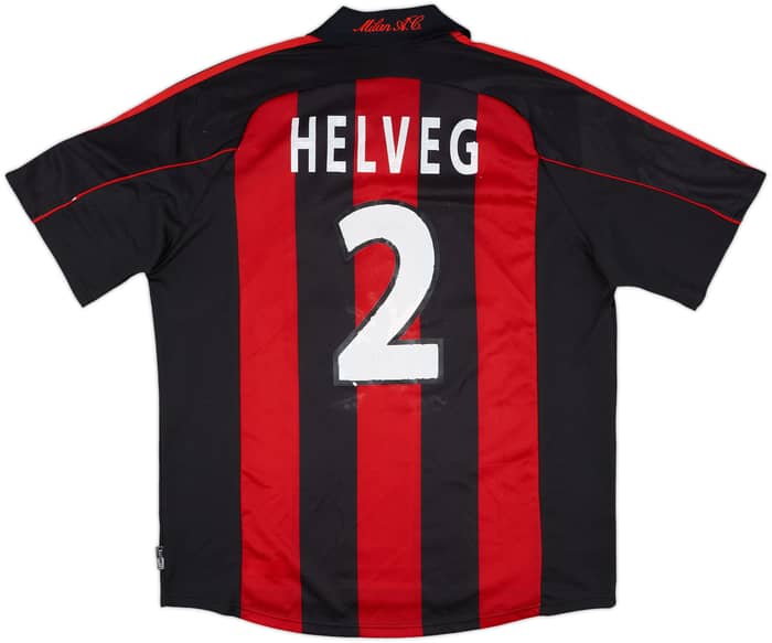 2000-01 AC Milan Player Issue Home Shirt Helveg #2 - 5/10 - (XL)