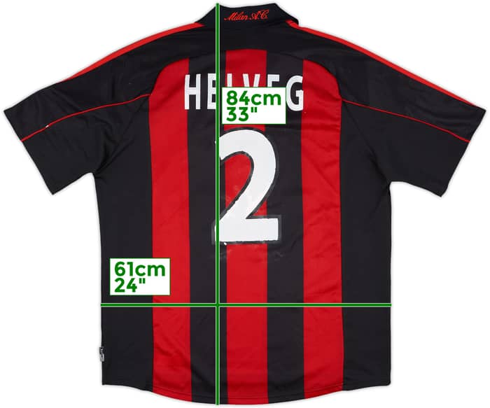 2000-01 AC Milan Player Issue Home Shirt Helveg #2 - 5/10 - (XL)