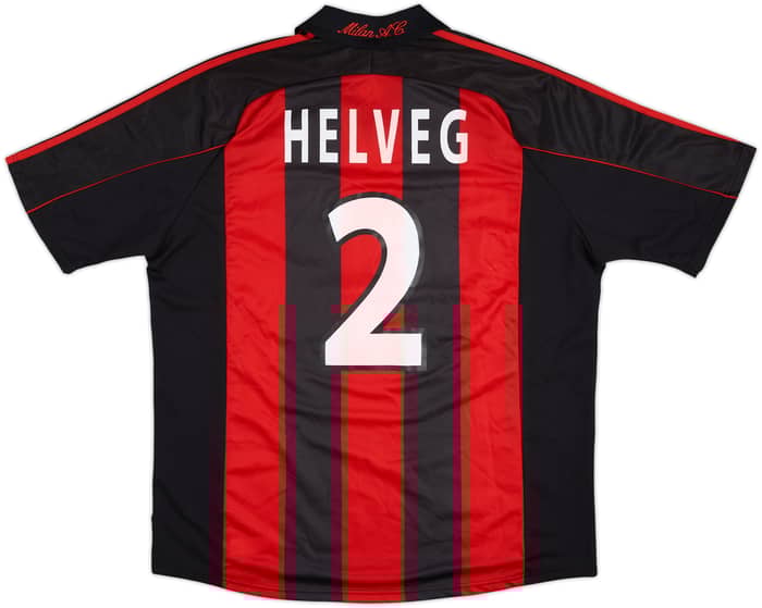 2000-02 AC Milan Home Shirt Helveg #2 - 8/10 - (XL)