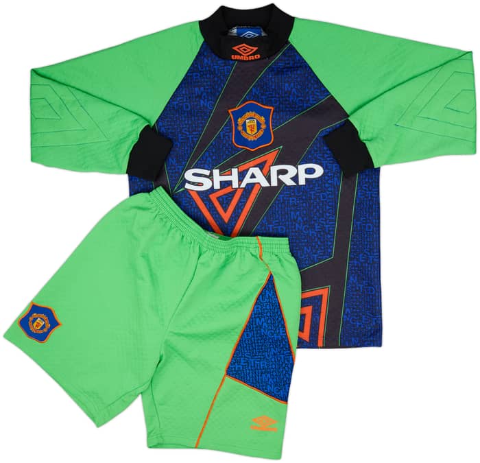 1994-96 Manchester United GK Shirt & Shorts - 9/10 - (Y)