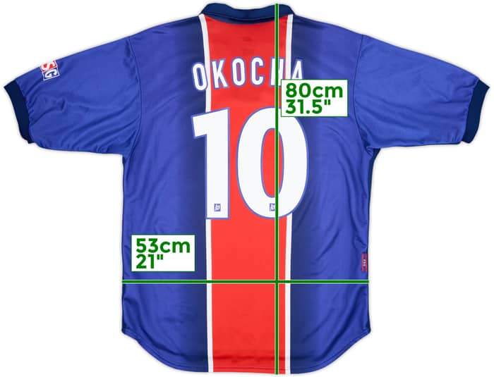 1998-99 Paris Saint-Germain Home Shirt Okocha #10 - 9/10 - (M)
