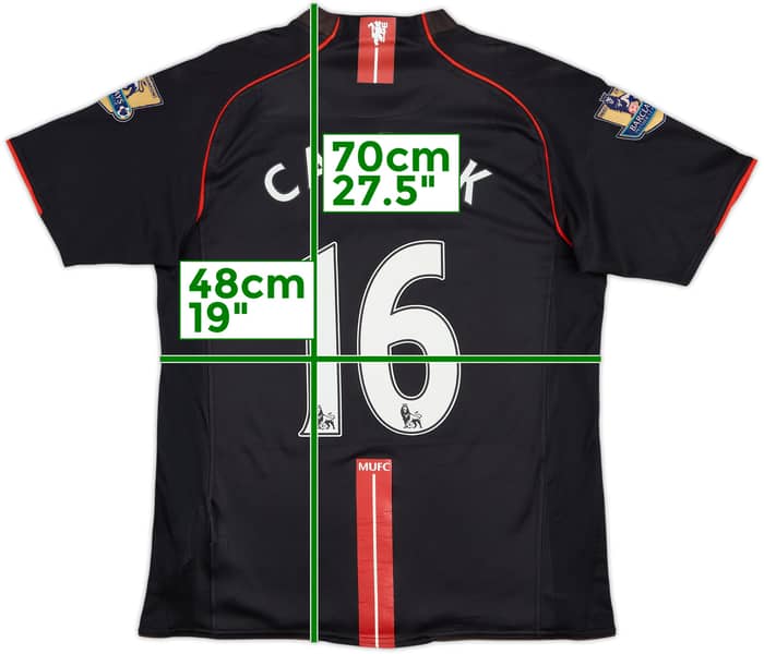 2007-08 Manchester United Away Shirt Carrick #16 - 8/10 - (M)