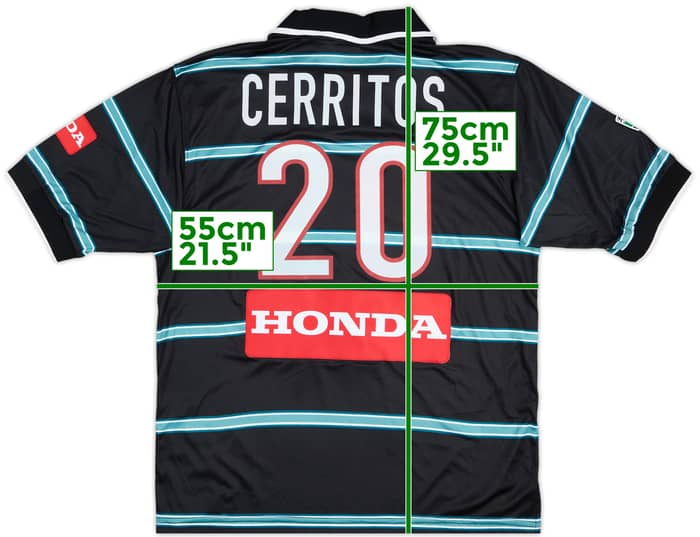 1998-99 San Jose Clash Match Issue Away Shirt Cerritos #20