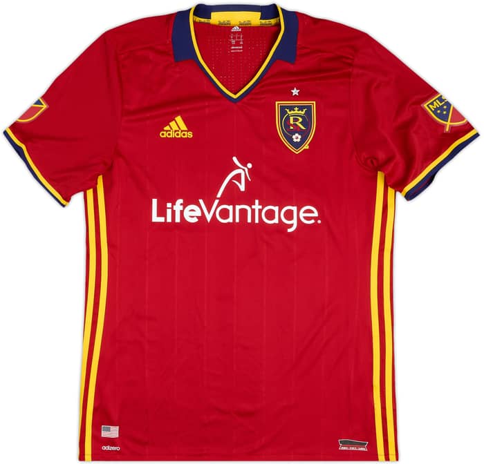 2016-17 Real Salt Lake Authentic Home Shirt Movsisyan #14 - 9/10 - (L)