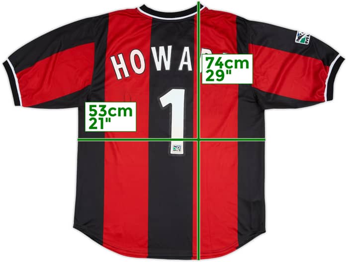 2000-02 NY/NJ Metrostars Signed Home Shirt Howard #1 - 8/10 - (M)