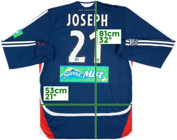 2006-07 New England Revolution Match Issue Home L/S Shirt Joseph #21