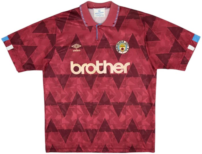 1990-92 Manchester City Away Shirt - 8/10 - (XL)