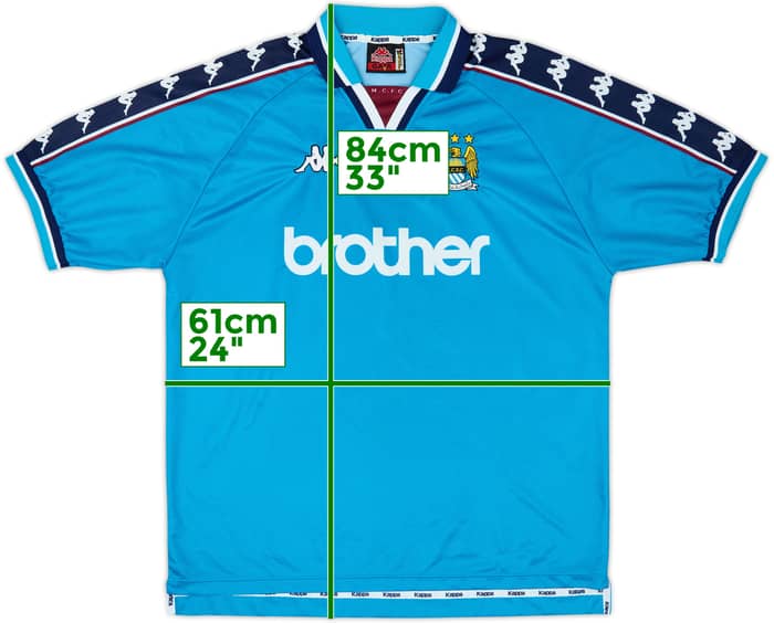 1997-99 Manchester City Home Shirt - 8/10 - (XL)