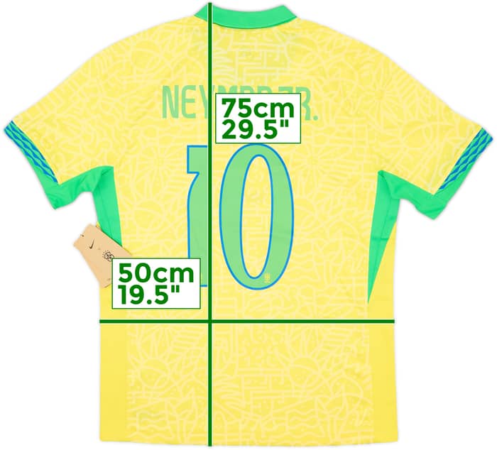2024-25 Brazil Home Shirt Neymar Jr #10 (M)