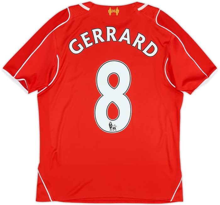 Camiseta de local del Liverpool 2014-15 Gerrard #8 - 7/10 - (L. Niños)