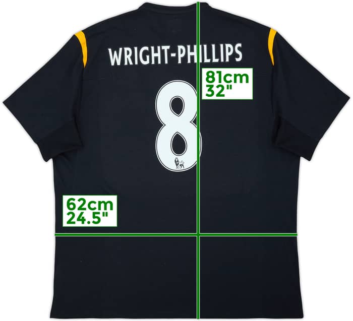 Camiseta de visitante del Manchester City 2009-10 Wright-Phillips #8 - 8/10 - (XXL)