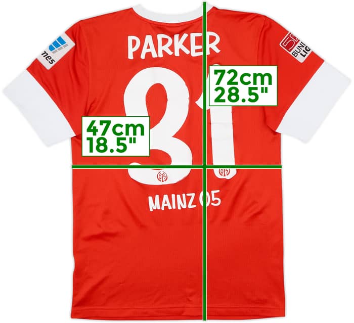 2012-13 FSV Mainz Home Shirt Parker #31 - 6/10 - (S)
