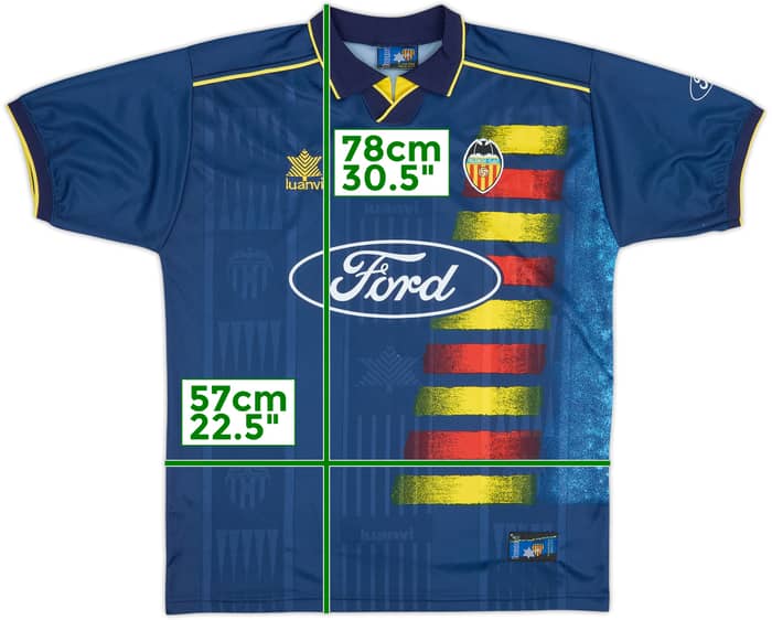 1996-97 Valencia Away Shirt - 8/10 - (XL)
