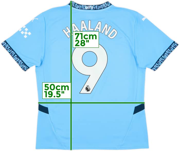 2024-25 Manchester City Home Shirt Haaland #9 - 8/10 - (L)