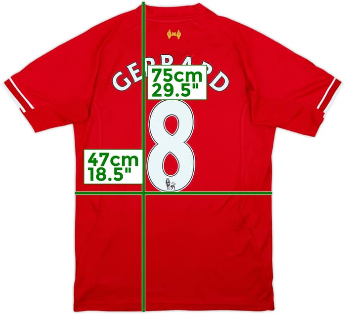 2013-14 Liverpool Home Shirt Gerrard #8 - 5/10 - (M)