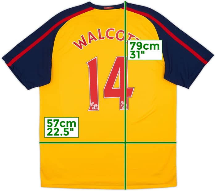 2008-09 Arsenal Away Shirt Walcott #14 - 9/10 - (L)