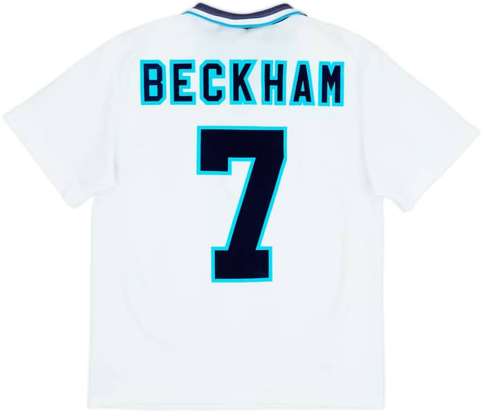 1995-97 Inglaterra Camiseta Local Beckham #7 - 5/10 - (M)
