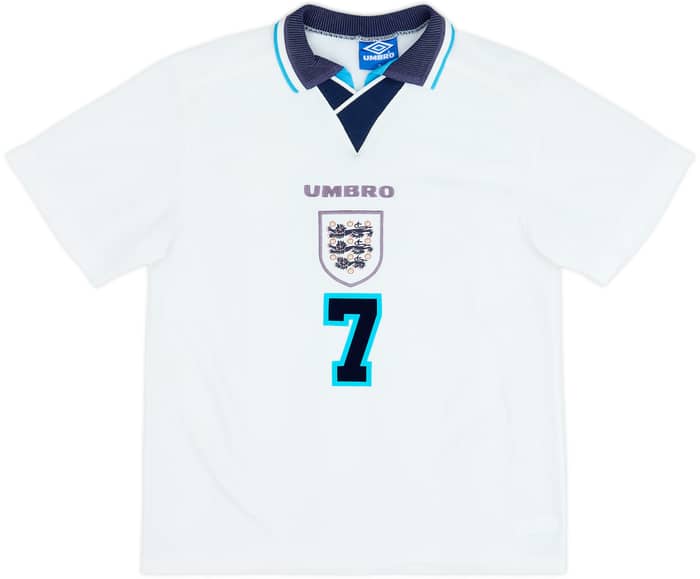 1995-97 Inglaterra Camiseta Local Beckham #7 - 5/10 - (M)