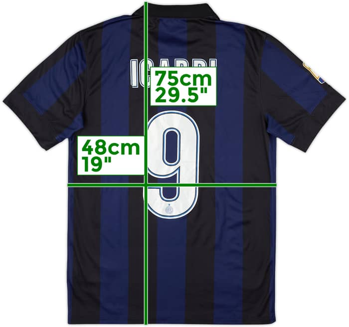 2013-14 Inter Milan Home Shirt Icardi #9 - 7/10 - (S)