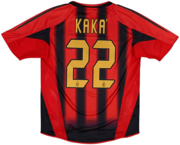 2004-05 AC Milan Home Shirt Kaka #22 - 8/10 - (XL.Boys)