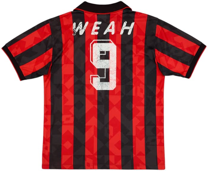1995-96 AC Milan Home Shirt Weah #9 - 5/10 - (L)