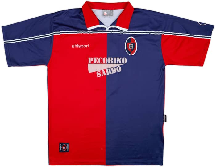 2000-01 Cagliari Home Shirt Ugo #9 - 7/10 - (XL)