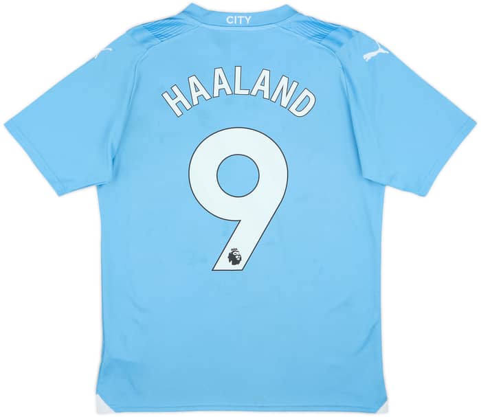 2023-24 Manchester City Home Shirt Haaland #9 - 5/10 - (M)