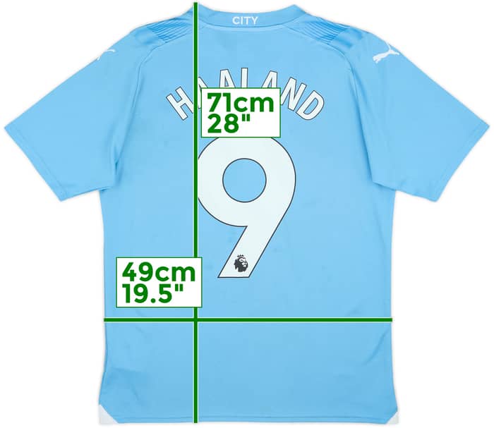 2023-24 Manchester City Home Shirt Haaland #9 - 5/10 - (M)