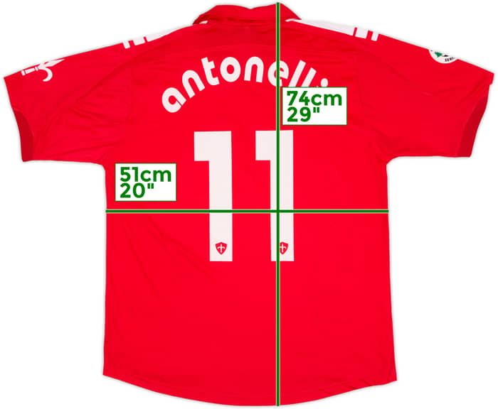 2007-08 Triestina Match Issue Home Shirt Antonelli #11
