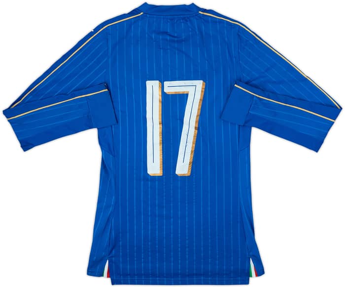 2016-17 Italy Player Issue Home L/S Shirt (ACTV Fit) #17 - 6/10 - (L)