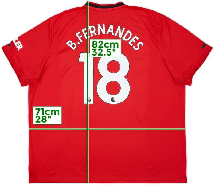 2019-20 Manchester United Home Shirt B.Fernandes #18 - 7/10 - (3XL)