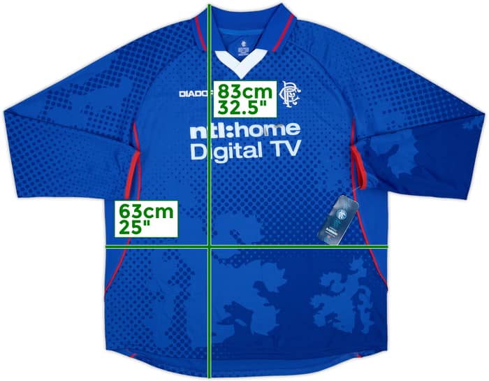 2002-03 Rangers Home L/S Shirt (XL)