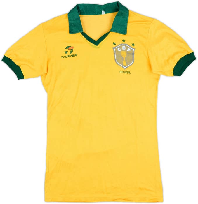1985-88 Brazil Match Issue Home Shirt #2