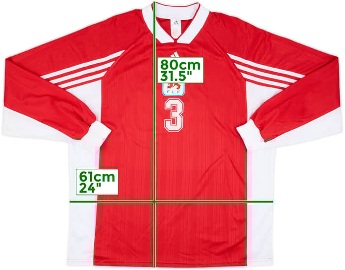 1999 Luxembourg Match Worn Home L/S Shirt #3 (Schauls)