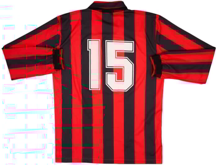 1992-93 AC Milan Home L/S Shirt #15 - 8/10 - (XL)