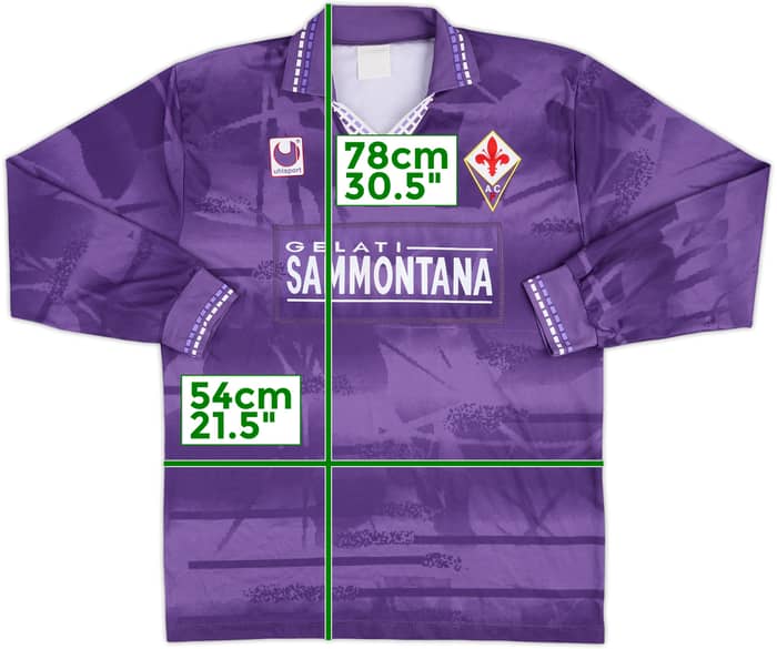 1994-95 Fiorentina Player Issue Home L/S Shirt #3 - 5/10 - (M)