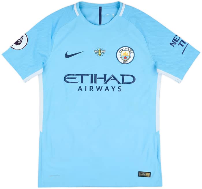 2017-18 Manchester City Authentic Home Shirt Kun Aguero #10 - 6/10 - (M)