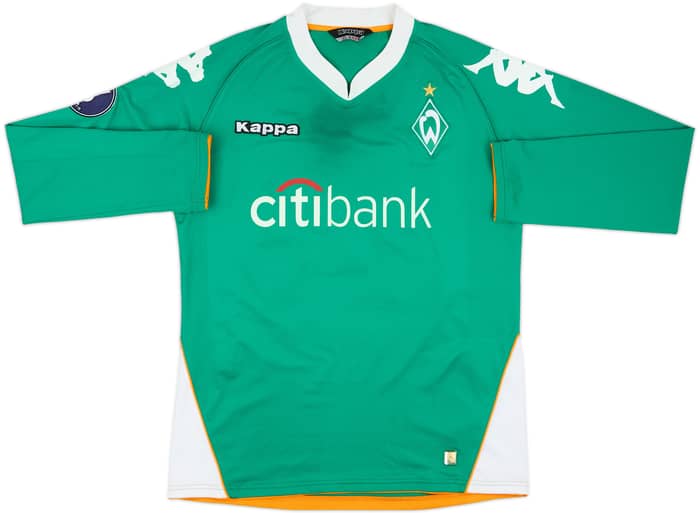 2007-08 Werder Bremen Match Issue UEFA Cup Home L/S Shirt Borowski #24