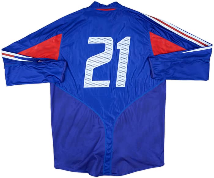 2004-06 France Home L/S Shirt #21 - 9/10 - (L)