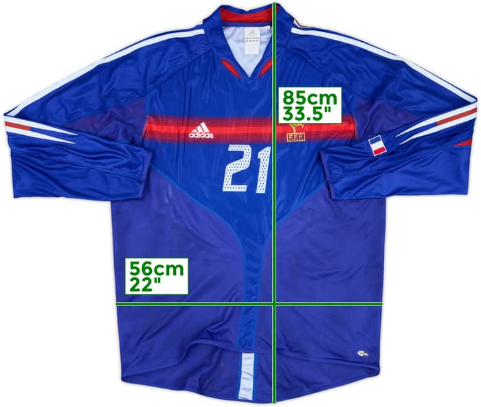 2004-06 France Home L/S Shirt #21 - 9/10 - (L)