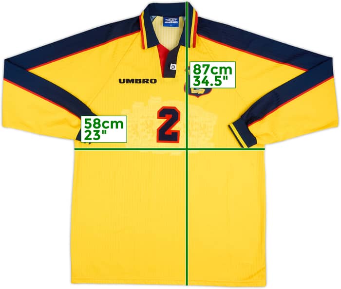 1996-98 Scotland Match Issue Away L/S Shirt #2