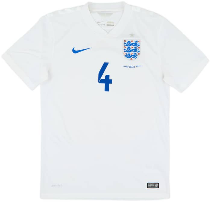 2014-15 England 'Brazil' Home Shirt Gerrard #4 - 8/10 - (S)