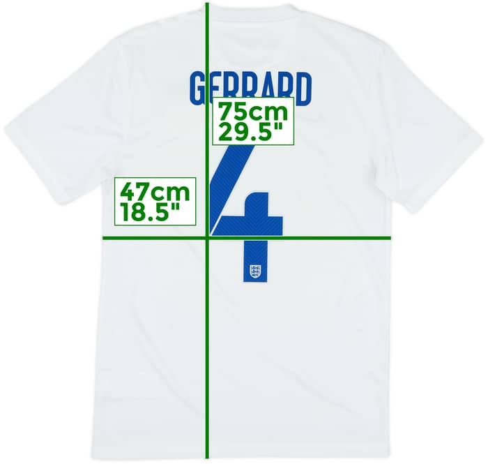 2014-15 England 'Brazil' Home Shirt Gerrard #4 - 8/10 - (S)
