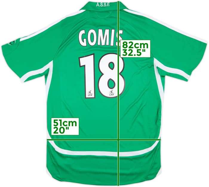2006-07 Saint Etienne Home Shirt Gomis #18 - 8/10 - (M)