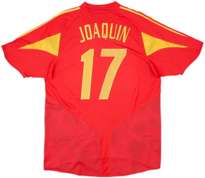 2004-06 Spain Home Shirt Joaquin #17 - 9/10 - (L)