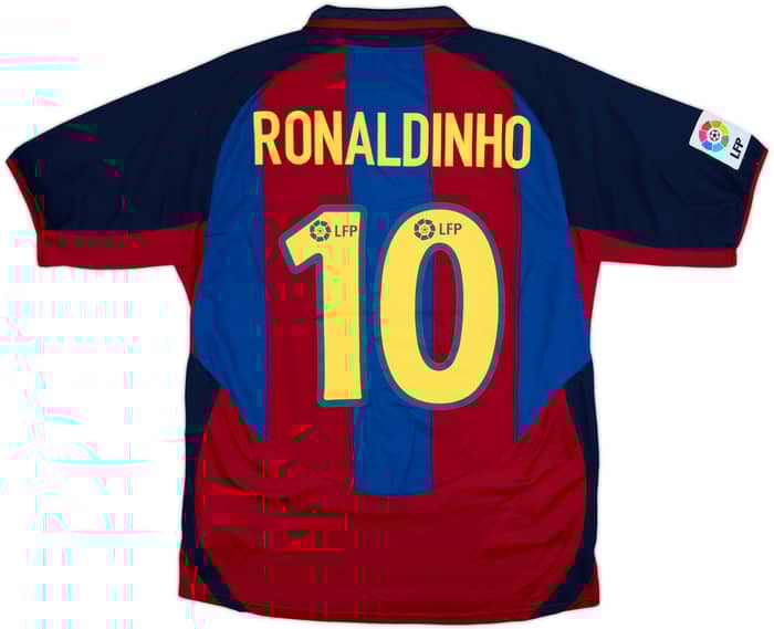 2003-04 Barcelona Home Shirt Ronaldinho #10 - 6/10 - (M)
