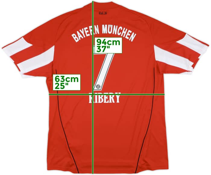 2010-11 Bayern Munich Home Shirt Ribery #7 - 6/10 - (XXL)