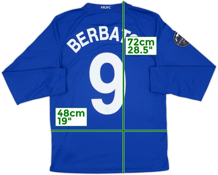 2008-09 Manchester United Third L/S Shirt Berbatov #9 - 8/10 - (S)