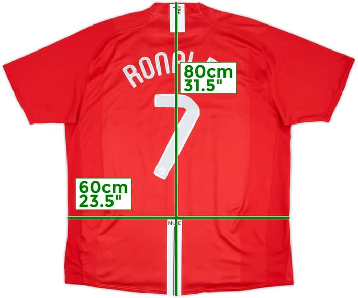 2007-09 Manchester United Home Shirt Ronaldo #7 - 7/10 - (XXL)